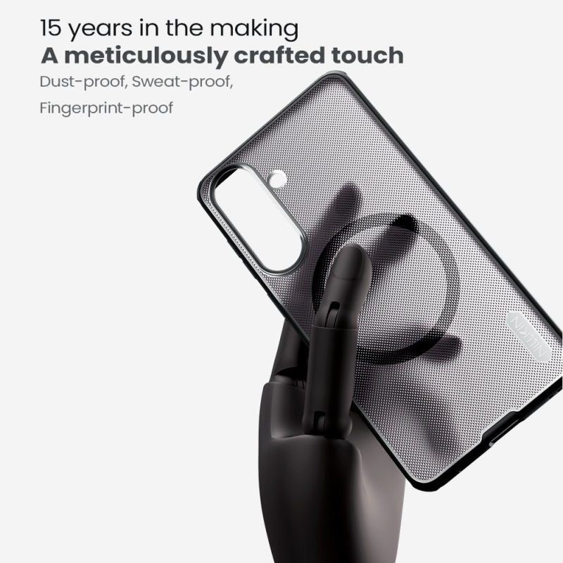 Nillkin Super Frosted PRO mágneses hátsó borító Samsung Galaxy S26+ átlátszó fekete