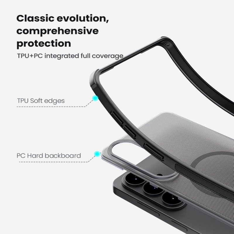 Nillkin Super Frosted PRO mágneses hátlap Samsung Galaxy S26-hoz átlátszó fekete