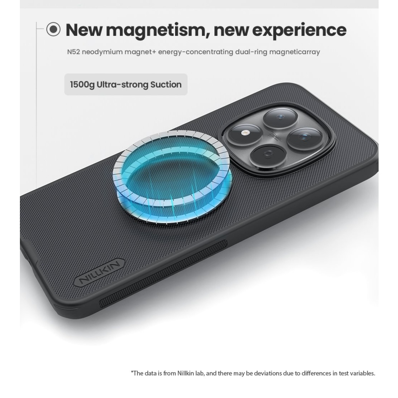 Nillkin Super Frosted PRO mágneses hátlap Xiaomi Redmi Note 15 Pro+ 5G Fekete