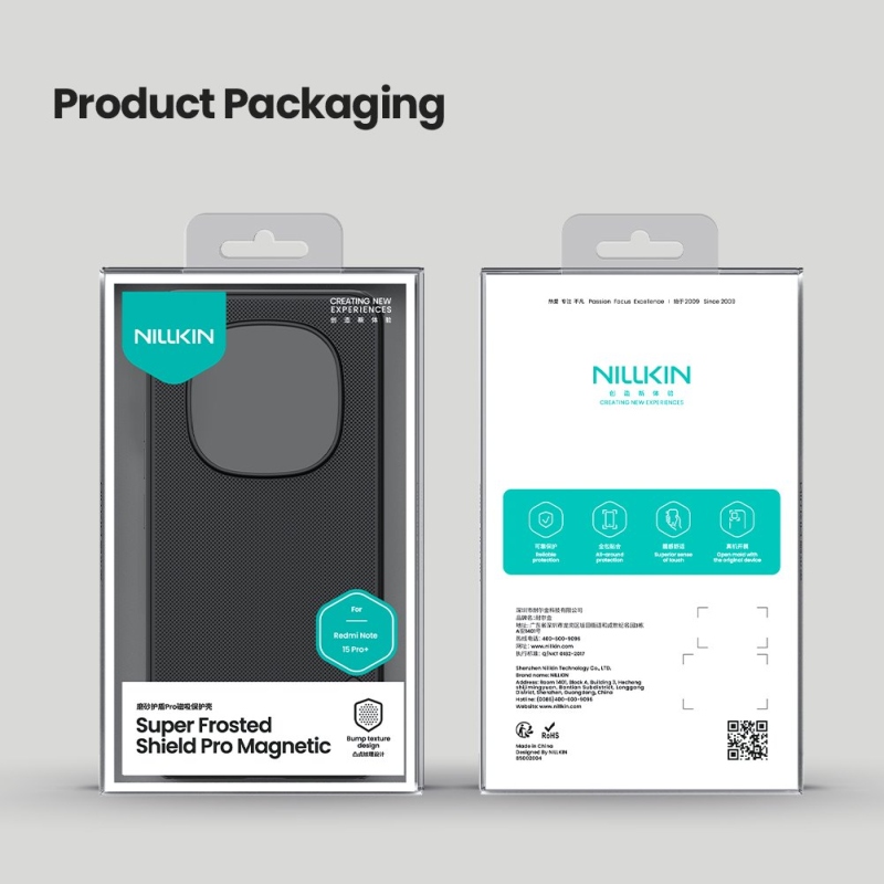 Nillkin Super Frosted PRO mágneses hátlap Xiaomi Redmi Note 15 Pro+ 5G Fekete