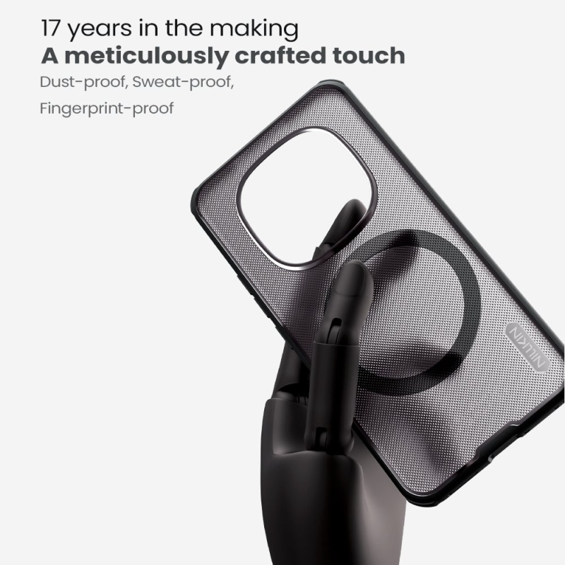 Nillkin Super Frosted PRO mágneses hátsó borítás Xiaomi Redmi Note 15 Pro 5G átlátszó fekete