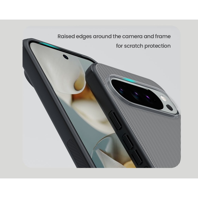 Nillkin Super Frosted PRO hátlap a Google Pixel 10/10 Pro számára Átlátszó Fekete