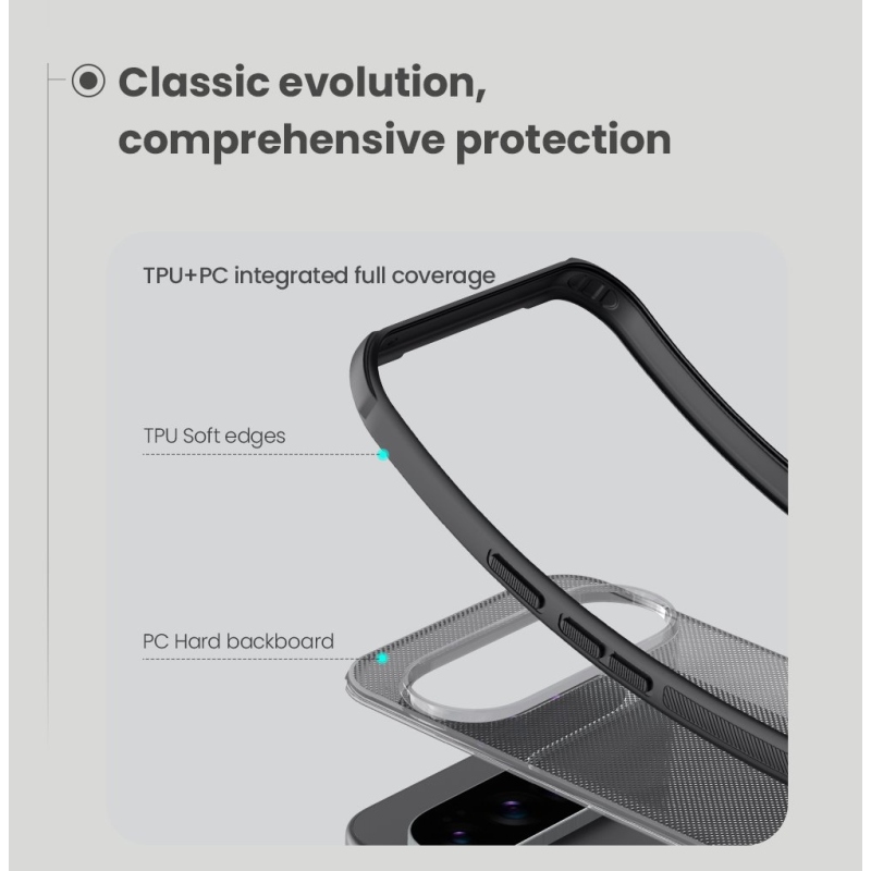 Nillkin Super Frosted PRO hátlap a Google Pixel 10 Pro XL-hez átlátszó fekete színben