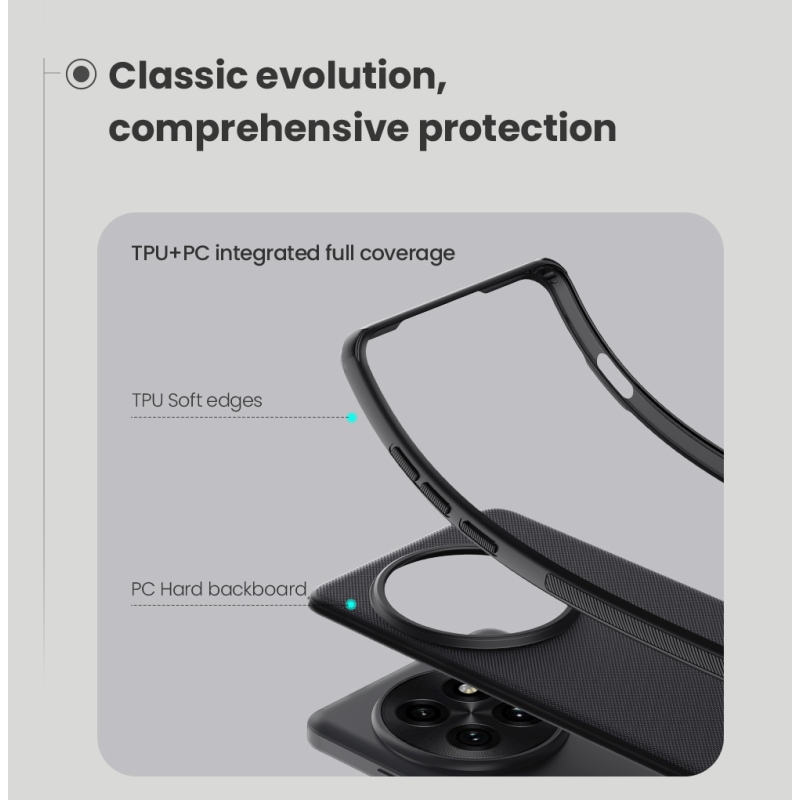 Nillkin Super Frosted PRO hátlap a OnePlus 13-hoz Fekete