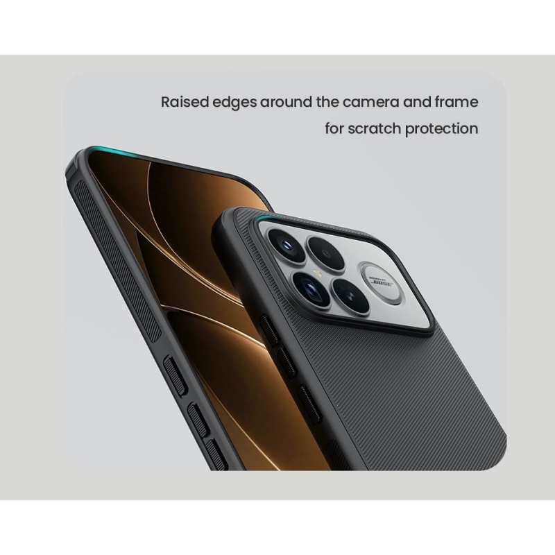 Nillkin Super Frosted PRO hátlap Poco F8 Ultra készülékhez, fekete