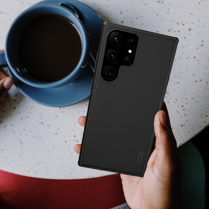 Nillkin Super Frosted PRO hátlap a Samsung Galaxy S23 Ultra Black számára