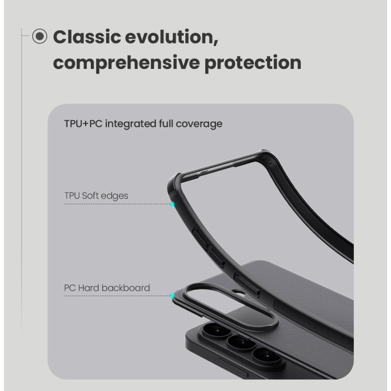 Nillkin Super Frosted PRO hátlap a Samsung Galaxy S26 készülékhez Fekete