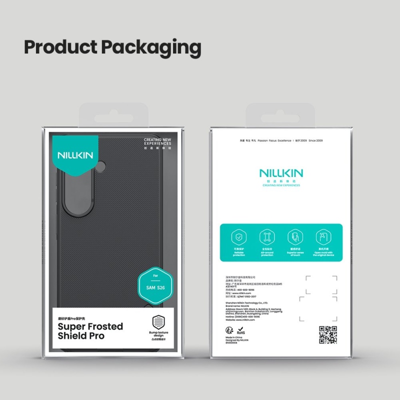 Nillkin Super Frosted PRO hátlap a Samsung Galaxy S26 készülékhez Fekete