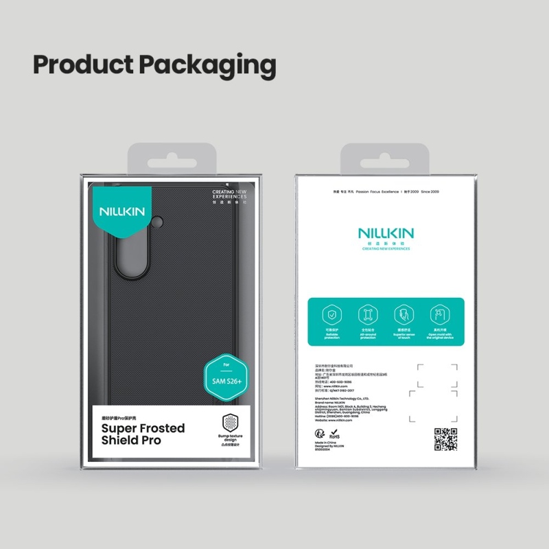 Nillkin Super Frosted PRO hátlap a Samsung Galaxy S26+ készülékhez Fekete