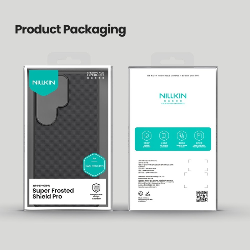 Nillkin Super Frosted PRO hátlap a Samsung Galaxy S26 Ultra Fekete számára