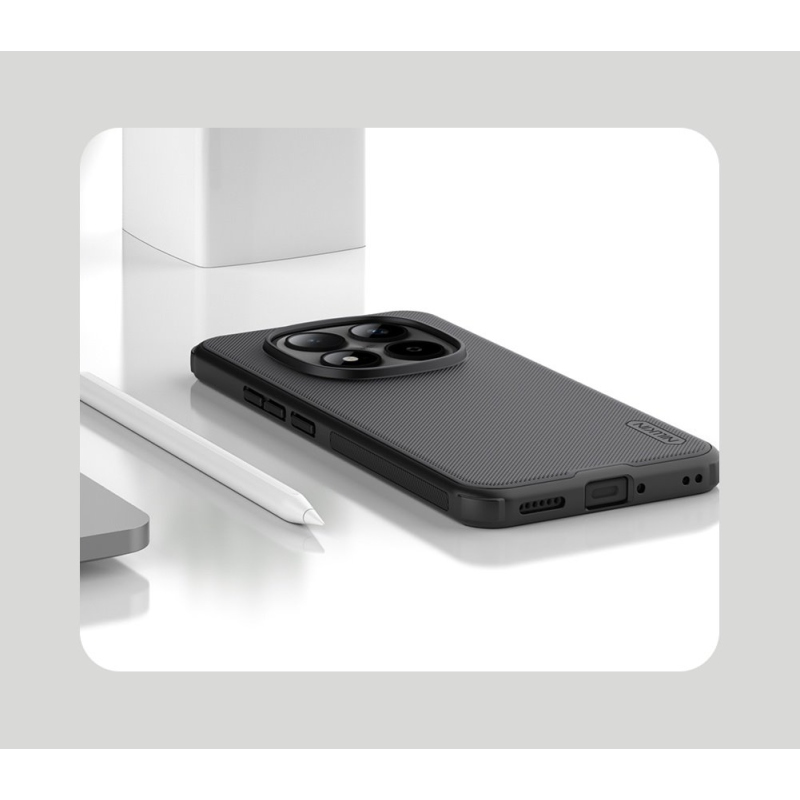 Nillkin Super Frosted PRO hátlap a Xiaomi Redmi Note 15 Pro+ 5G számára Fekete