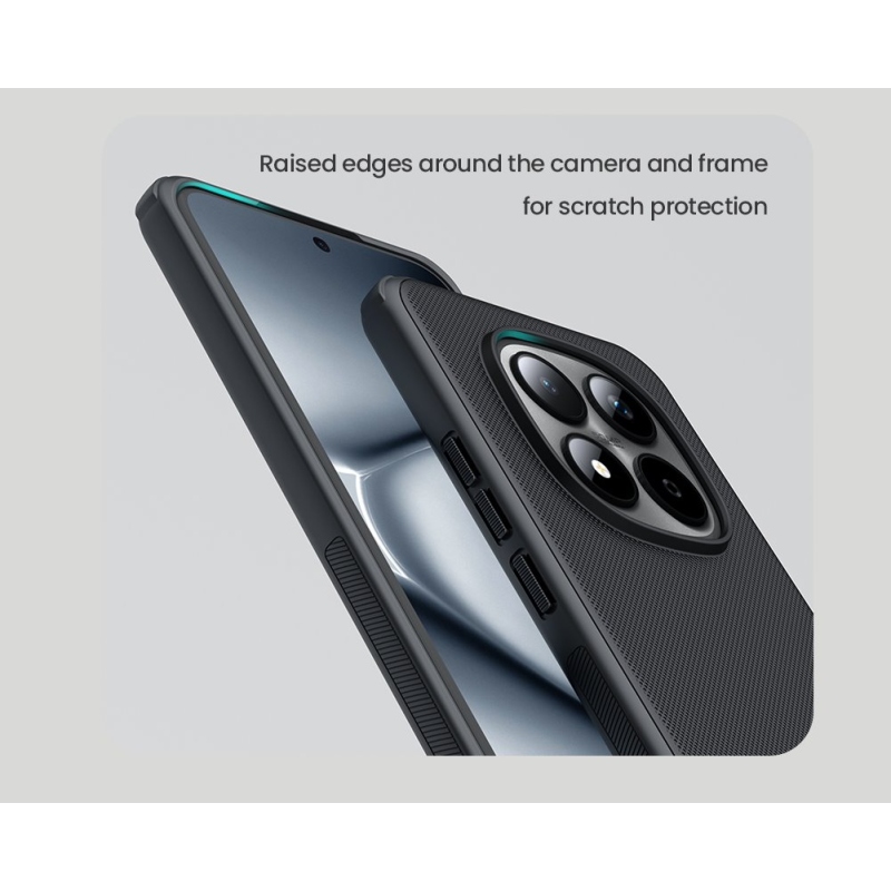 Nillkin Super Frosted PRO hátlap a Xiaomi Redmi Note 15 Pro+ 5G számára Fekete