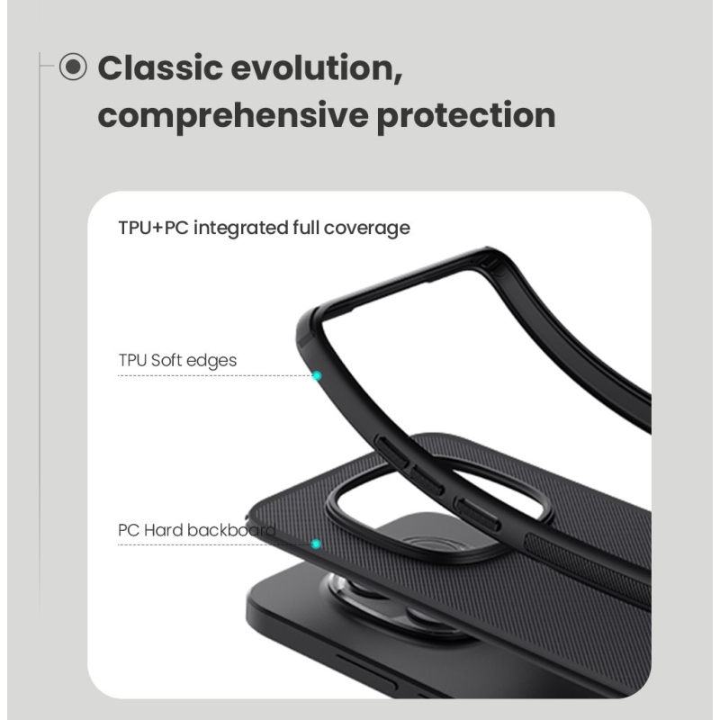 Nillkin Super Frosted PRO hátlap a Xiaomi Redmi Note 15 Pro 5G fekete színhez