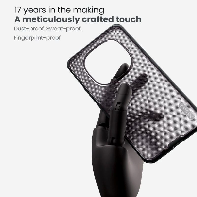 Nillkin Super Frosted PRO hátlap Xiaomi Redmi Note 15 Pro+ 5G átlátszó fekete