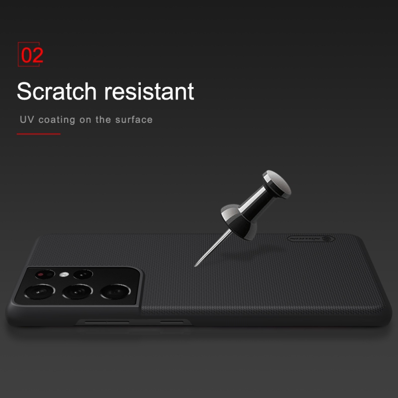 Nillkin Super Frosted Back Cover for Samsung Galaxy S21 Ultra fekete