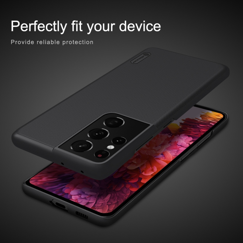 Nillkin Super Frosted Back Cover for Samsung Galaxy S21 Ultra fekete