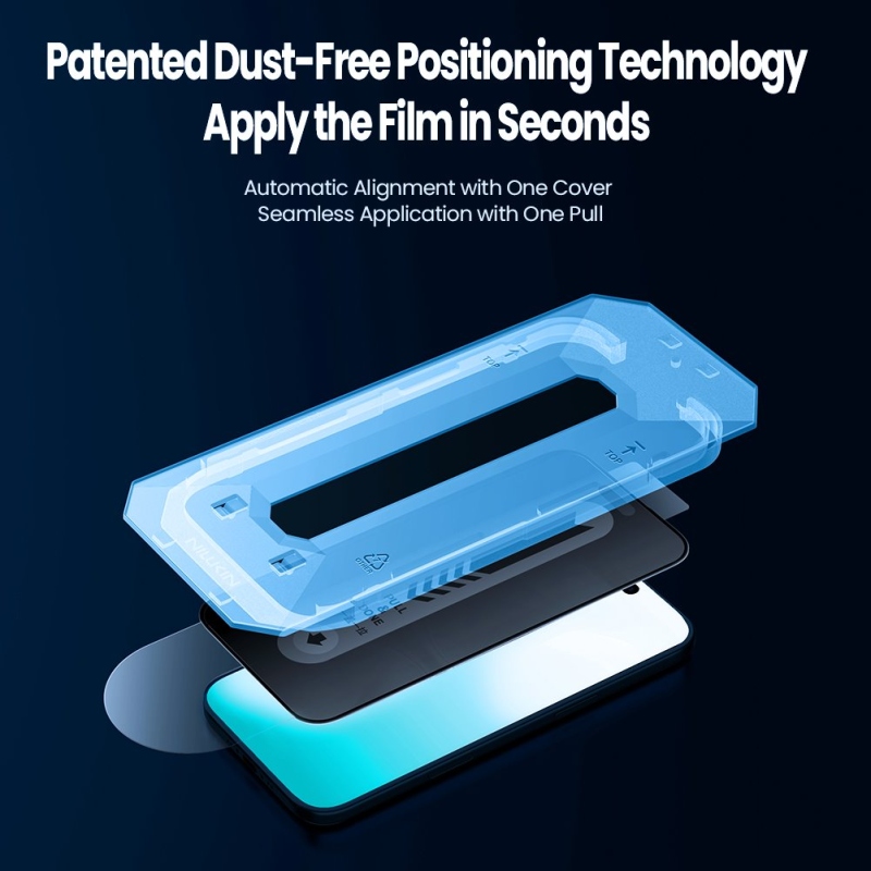 Nillkin Edzett üveg 0.25mm Guardian 2.5D Apple iPhone Air fekete (applikátorral)