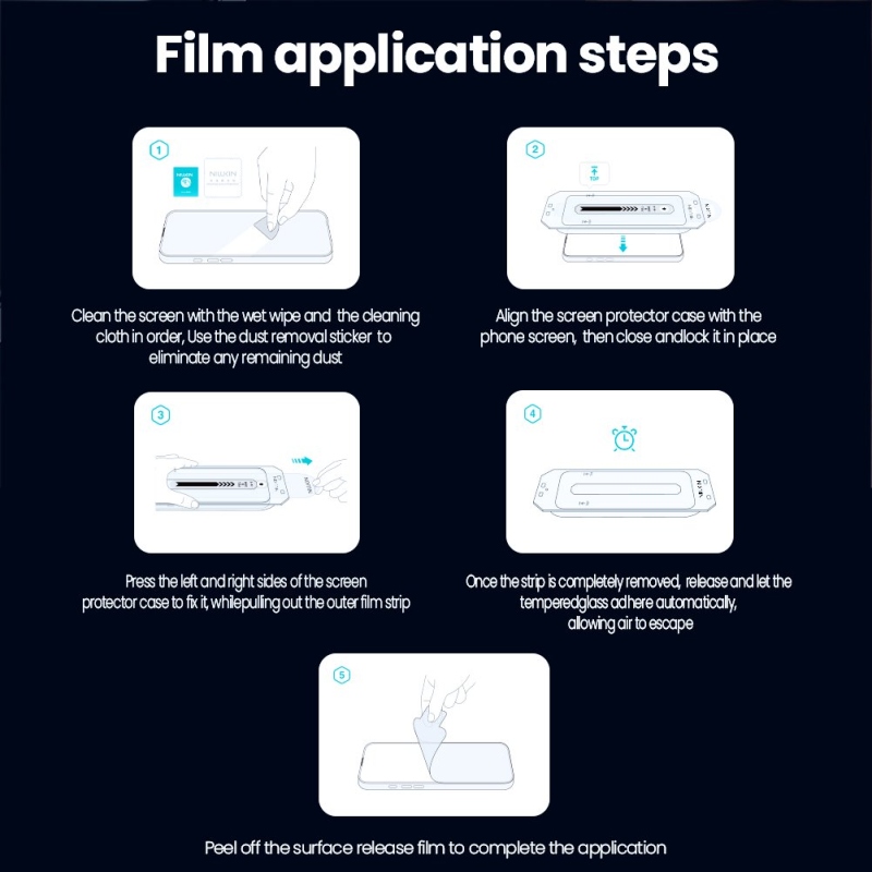 Nillkin edzett üveg 0.25mm Guardian 2.5D Samsung Galaxy S26+ fekete (applikátorral)