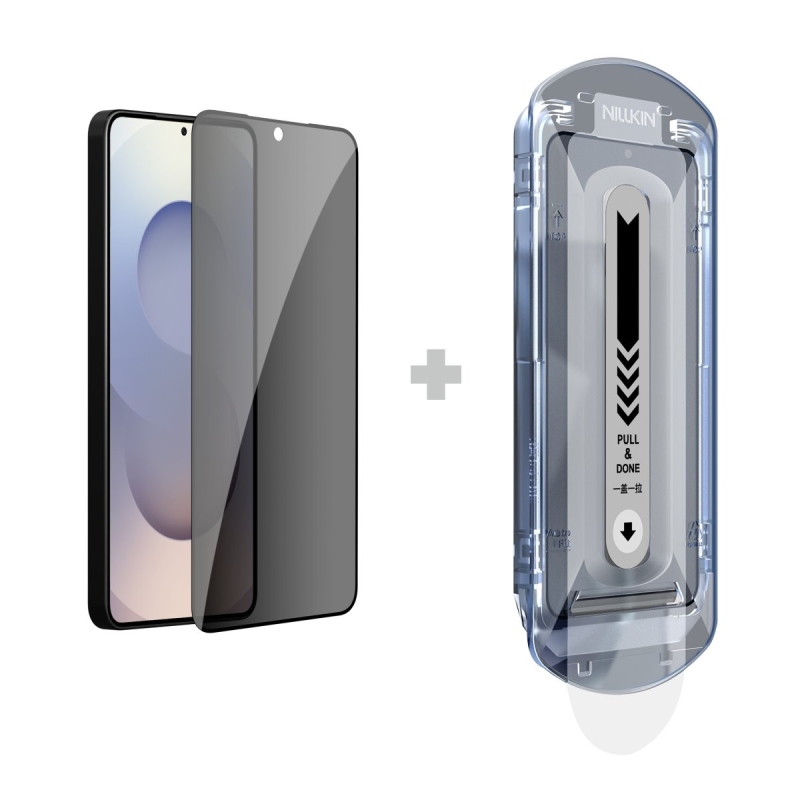 Nillkin edzett üveg 0.25mm Guardian 2.5D Samsung Galaxy S26+ fekete (applikátorral)