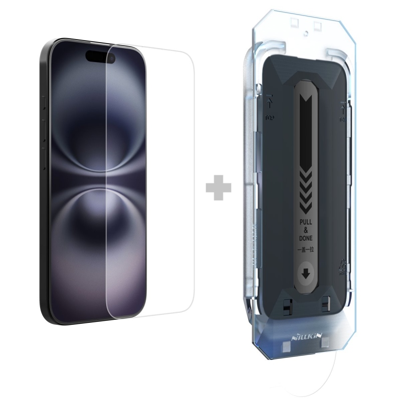Nillkin Edzett üveg 0.2mm H+ PRO 2.5D Apple iPhone 16 készülékhez (applikátorral)
