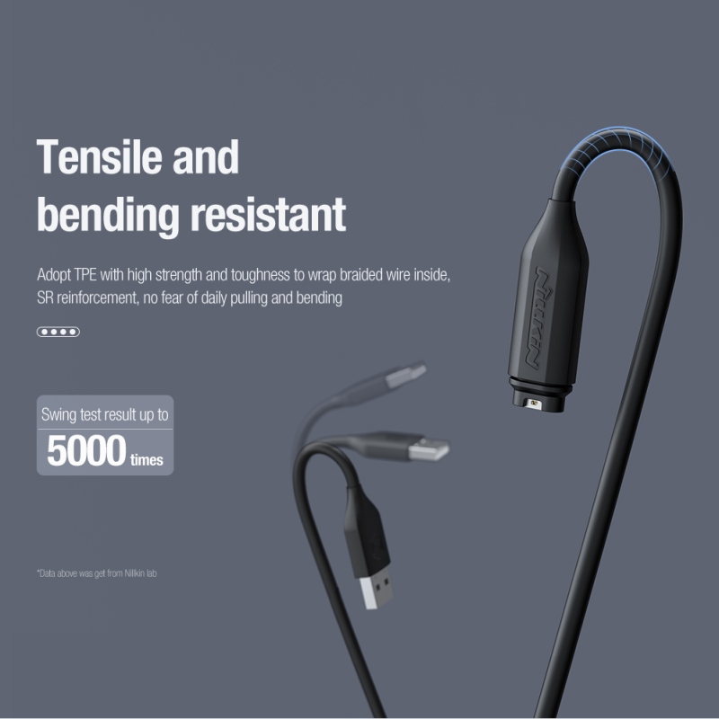 Nillkin USB adat- és töltőkábel Garmin órához Fekete