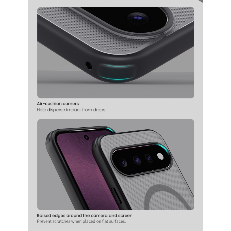Nillkin Super Frosted PRO mágneses hátlap a Google Pixel 11-hez, átlátszó fekete