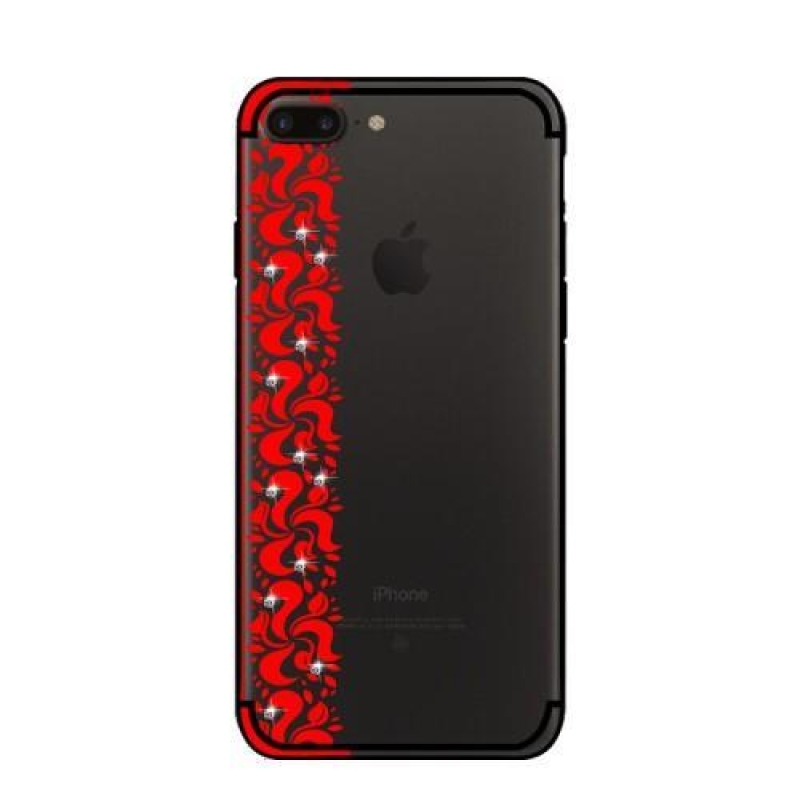 Nixi zselés tok csipkemotívummal iPhone 8 Plus és iPhone 7 Plus készülékhez - piros színben