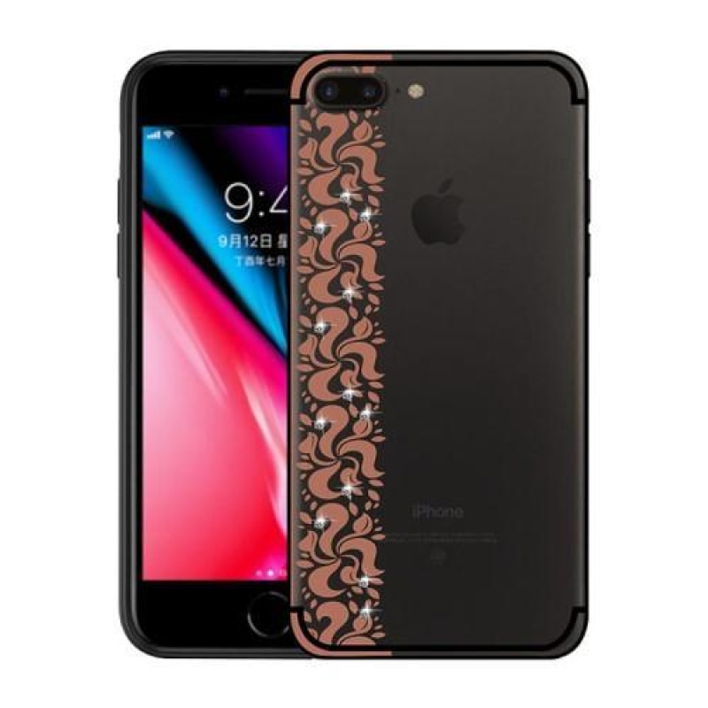 Nixi zselés tok csipke motívummal iPhone 8 Plus és iPhone 7 Plus készülékhez - barna