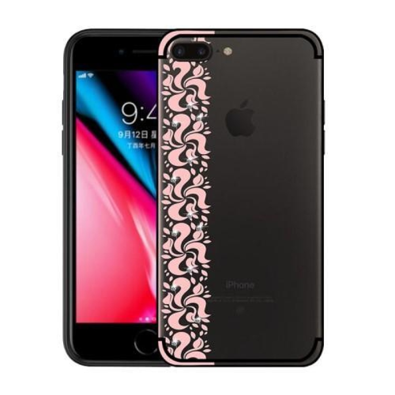 Nixi zselés tok csipke motívummal iPhone 8 Plus és iPhone 7 Plus készülékhez - rózsaszín