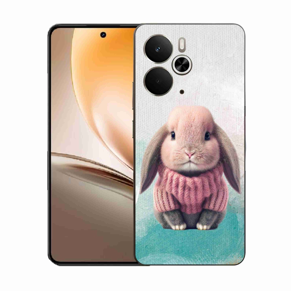 Gél borítás mmCase a Realme 14 5G/14T 5G számára - nyúl pulóverben