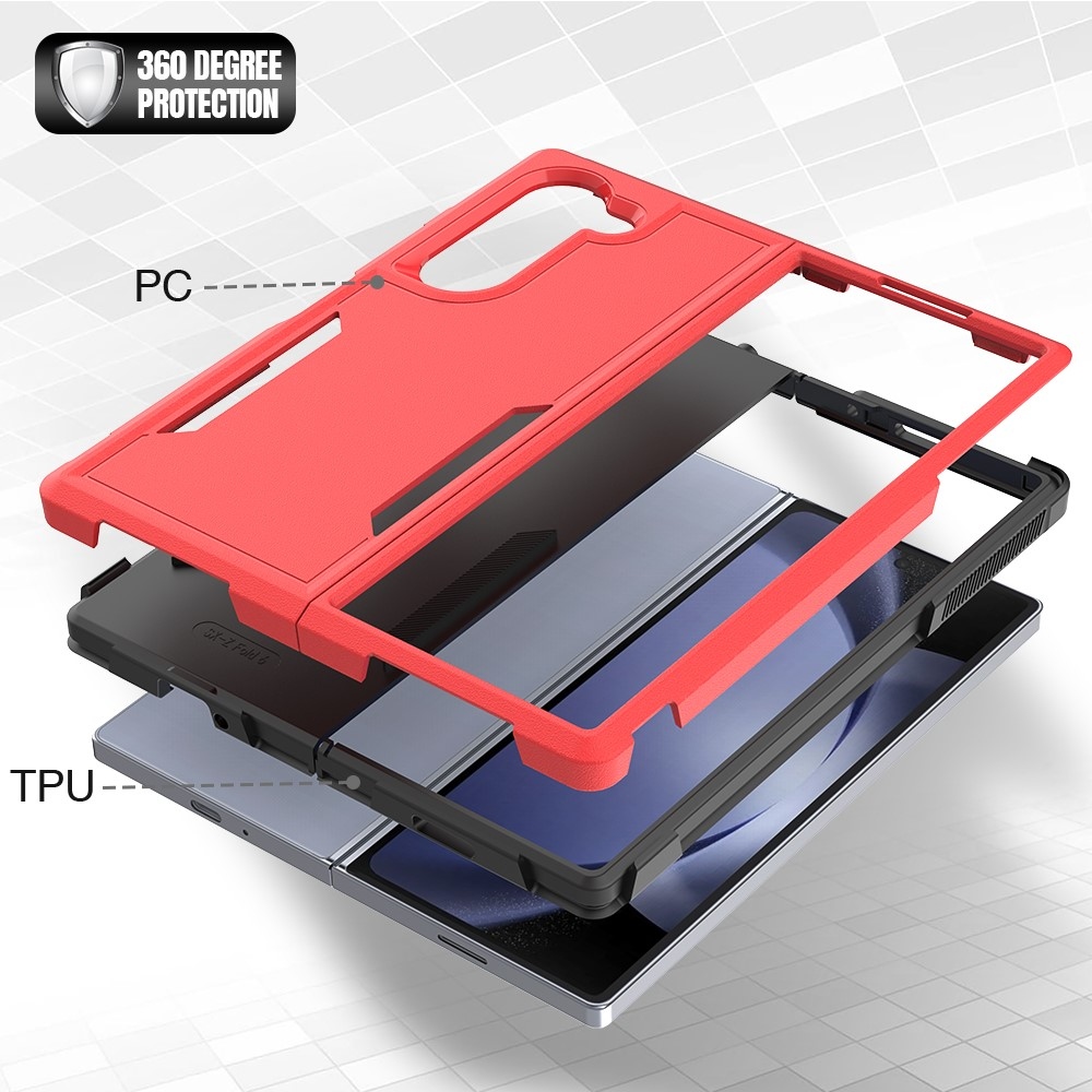 Műanyag tok Samsung Galaxy Z Fold6 5G tokhoz - piros