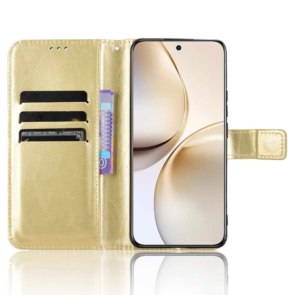 Őrült könyvtáska a Realme 14 Pro+ 5G számára - arany színben