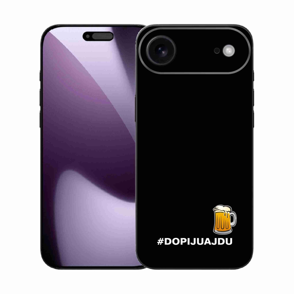 Gél borítás mmCase iPhone 17 Air készülékhez - sör motívum 1 fekete háttér