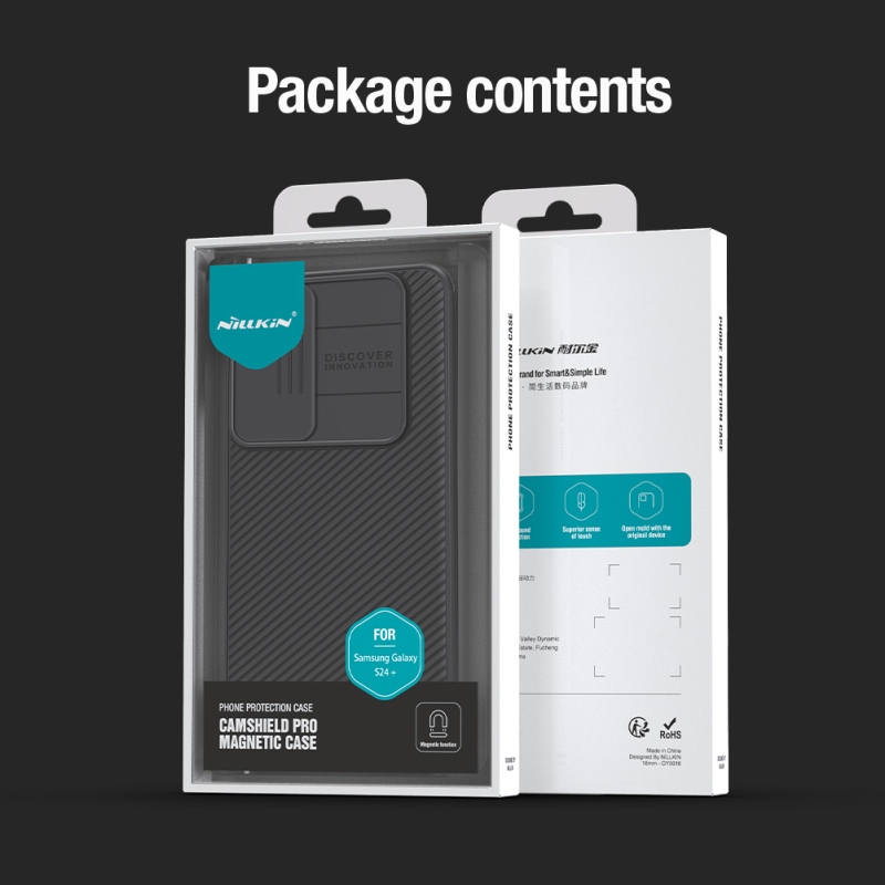 Nillkin CamShield PRO hátlap a Samsung Galaxy S24+ készülékhez Fekete