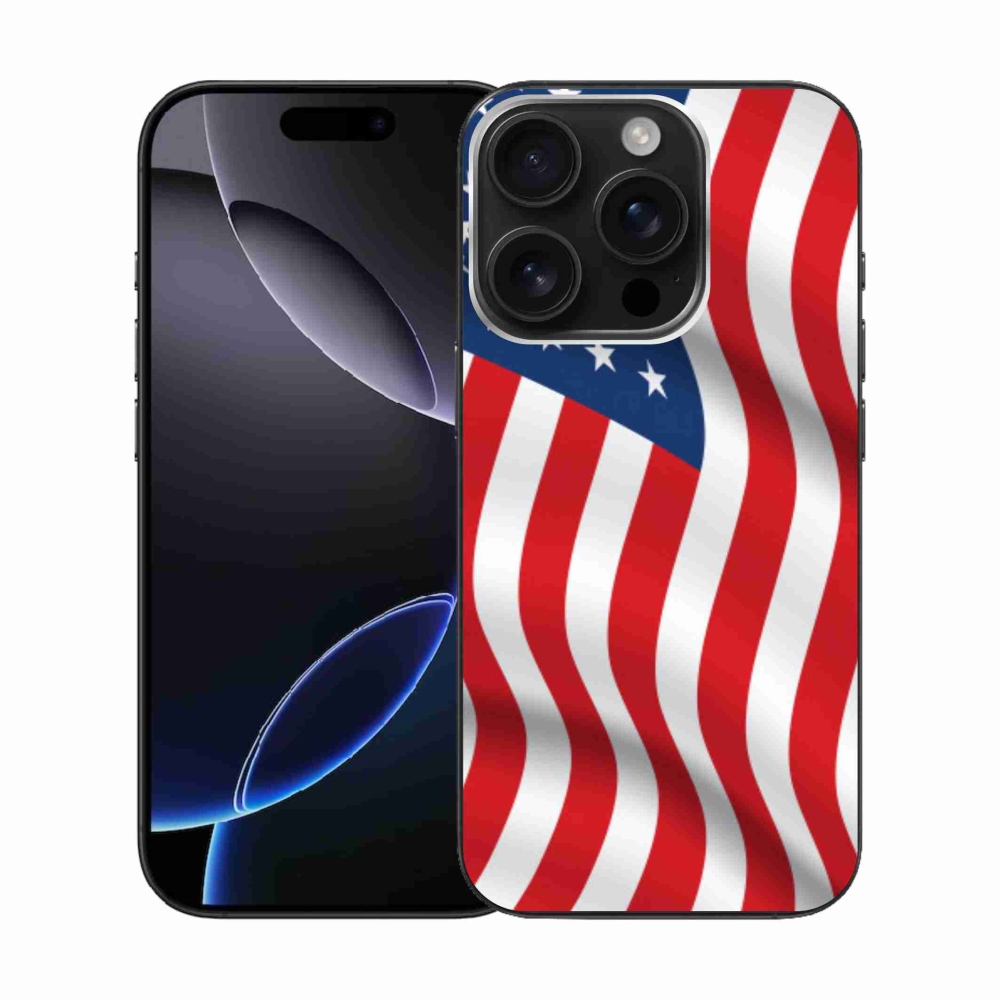 Zselés borítás mmCase iPhone 16 Pro készülékhez - amerikai zászló