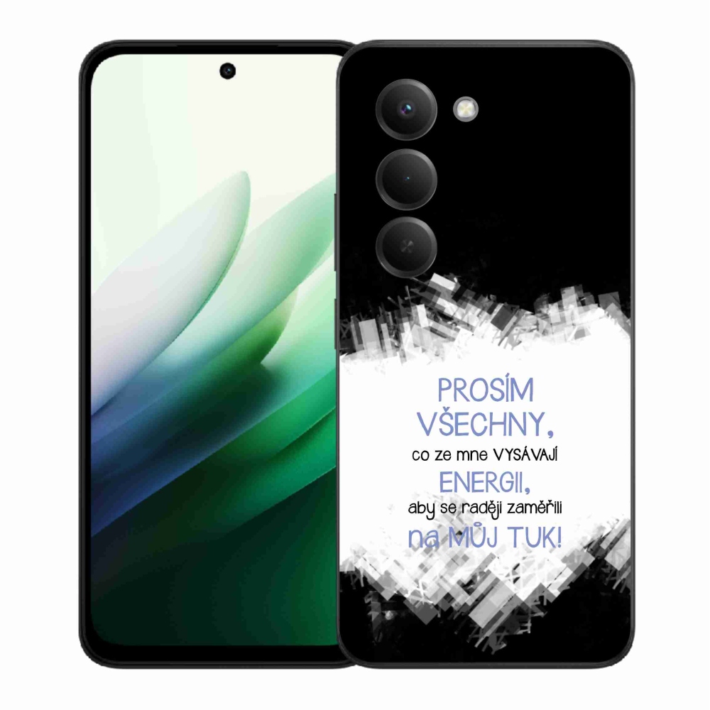 Gél borító mmCase a Xiaomi Redmi 15 5G - vicces szöveg 1 kék