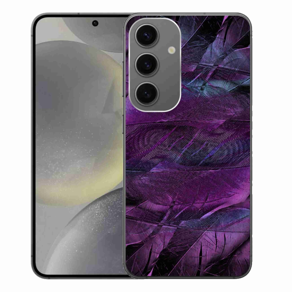 Gél védőhuzat mmCase Samsung Galaxy S24+ - lila tollakhoz