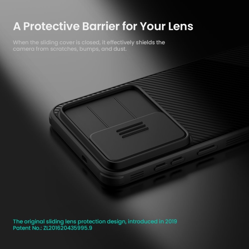 Nillkin CamShield PRO hátsó tok a Samsung Galaxy S26 FE-hez, fekete