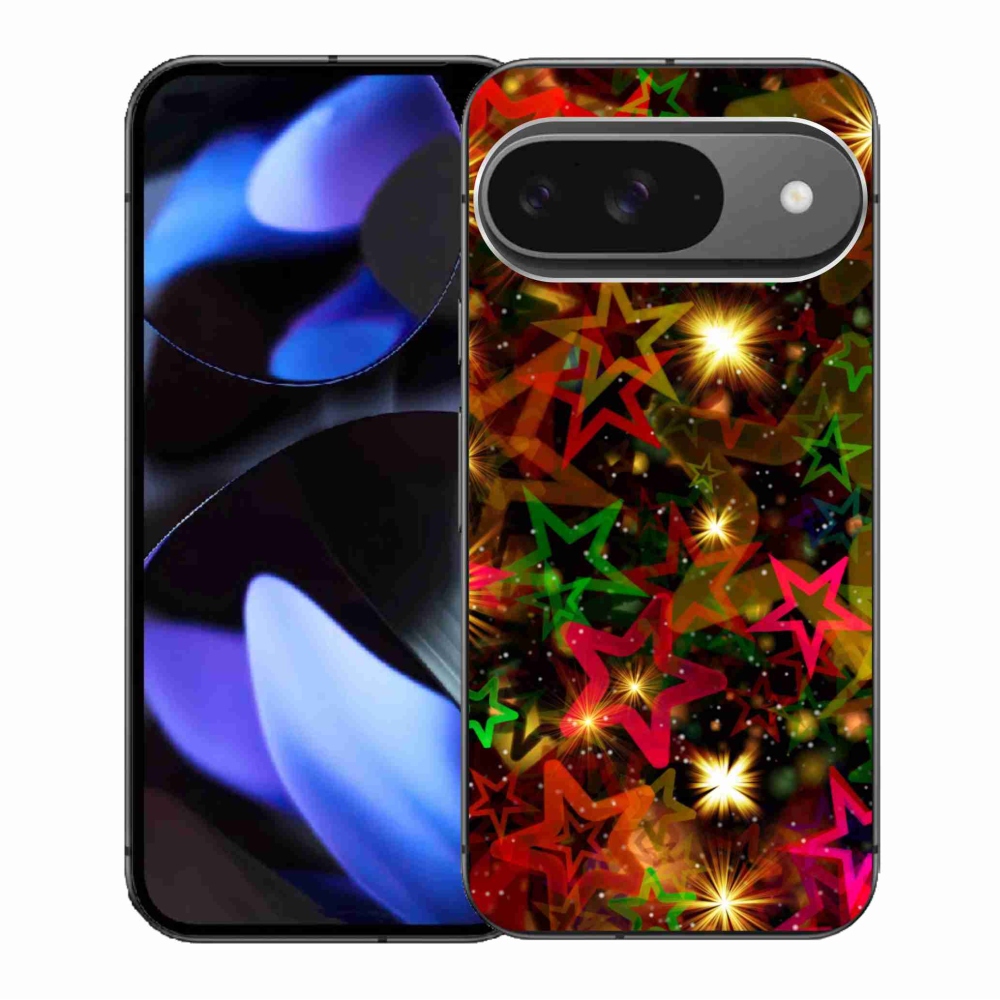 Gél borítás mmCase a Google Pixel 9/9 Pro számára - színes csillagok