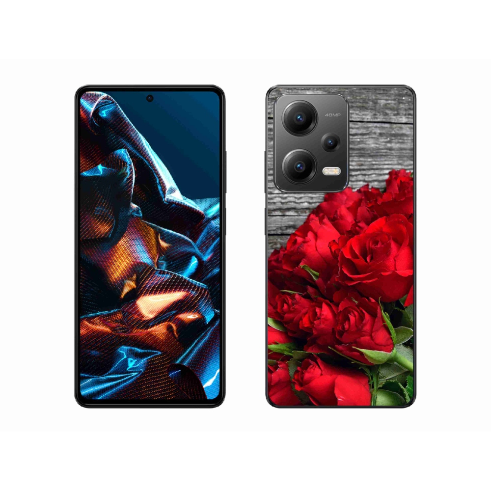 Gél borítás mmCase a Xiaomi Redmi Note 12 Pro 5G-hez - piros rózsa