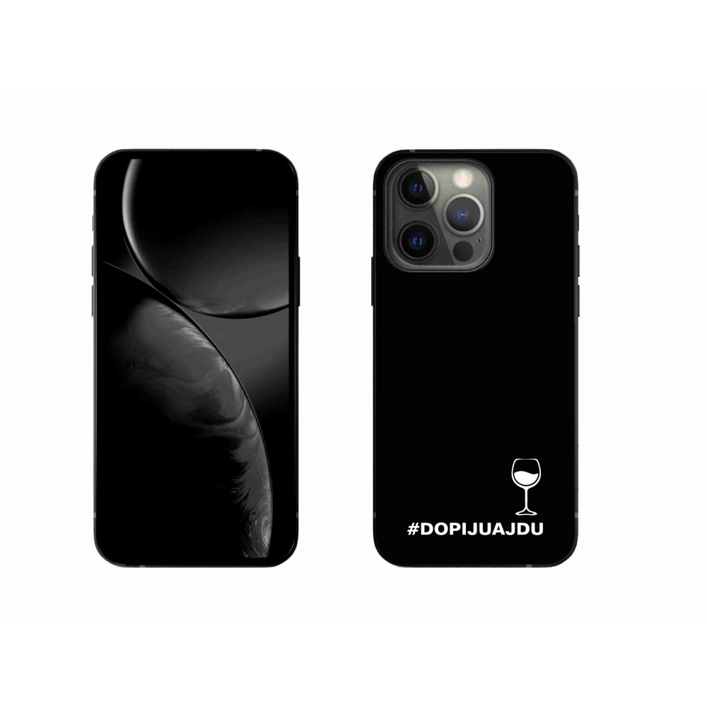 Gél borítás mmCase iPhone 13 Pro 6.1 készülékhez - bor motívum fekete háttér