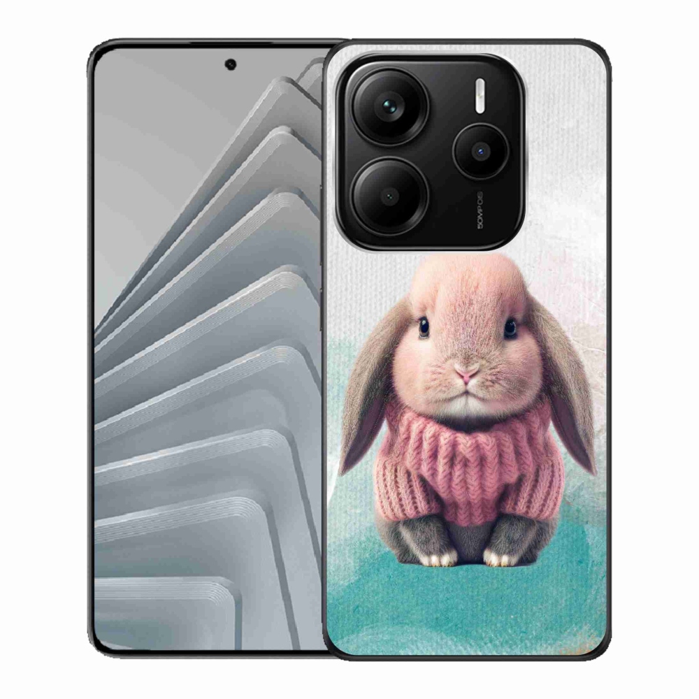 Gél borítás mmCase a Xiaomi Redmi Note 14 5G-hez - nyúl pulóverben