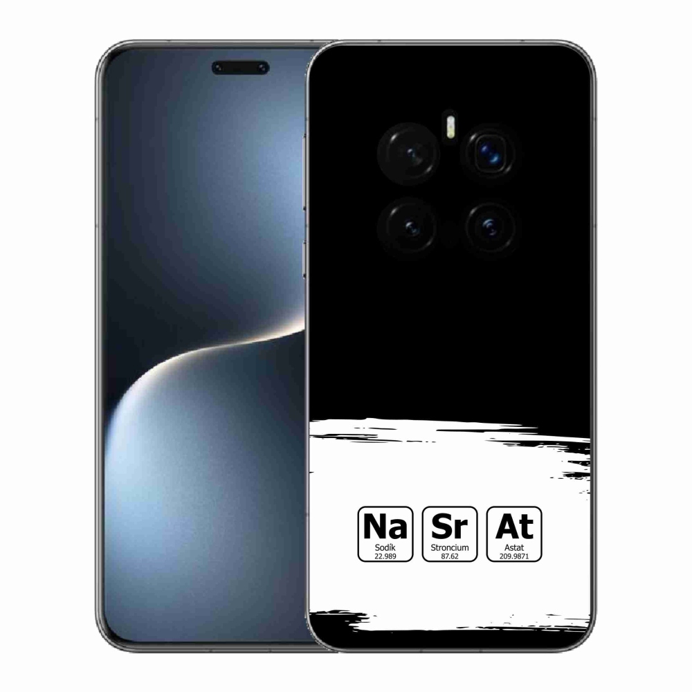 Gél borítás mmCase a Honor Magic 7 Pro 5G-n - kémiai elemek fehér és fekete háttérrel