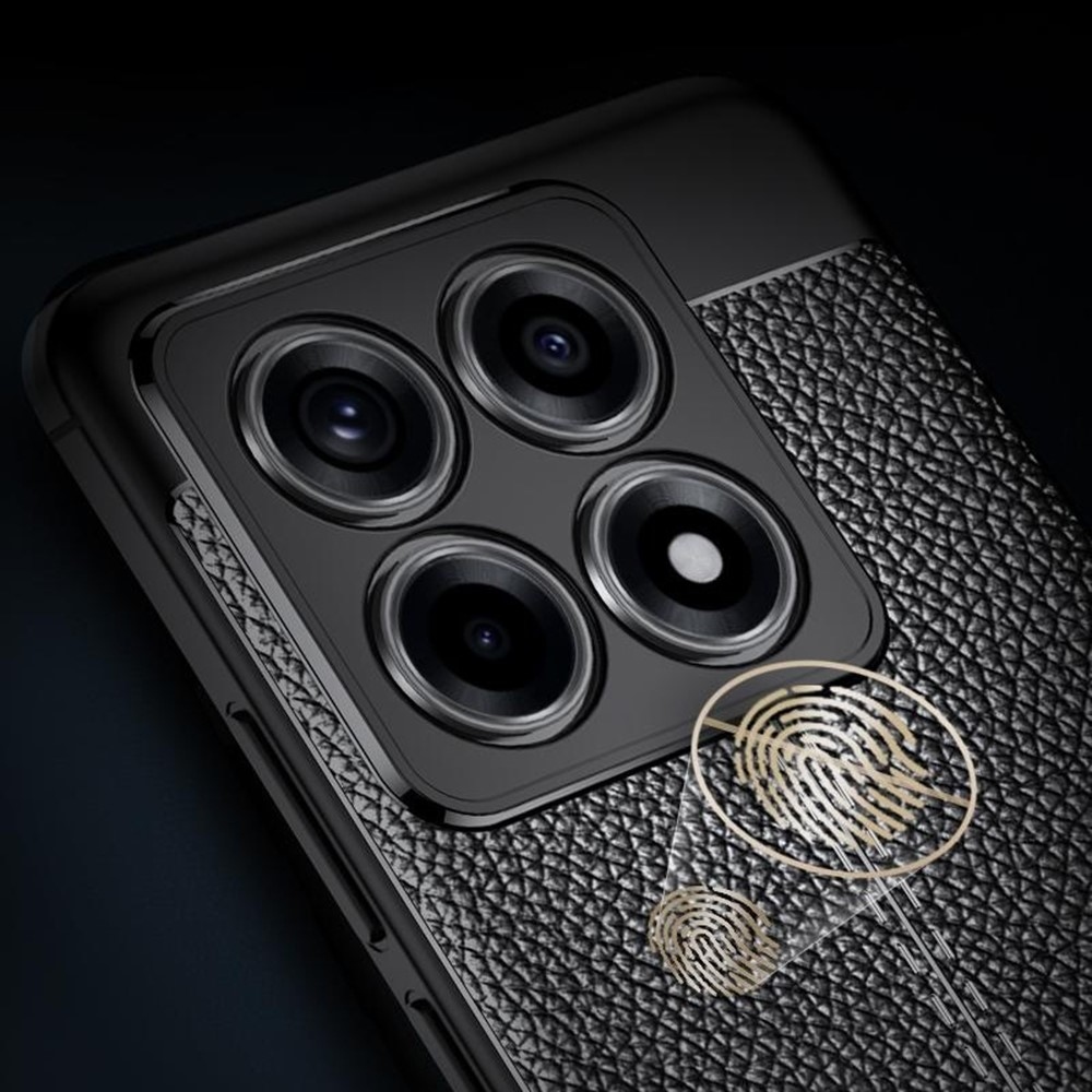 Litchi tartós zselés tok Xiaomi 14T Pro - fekete