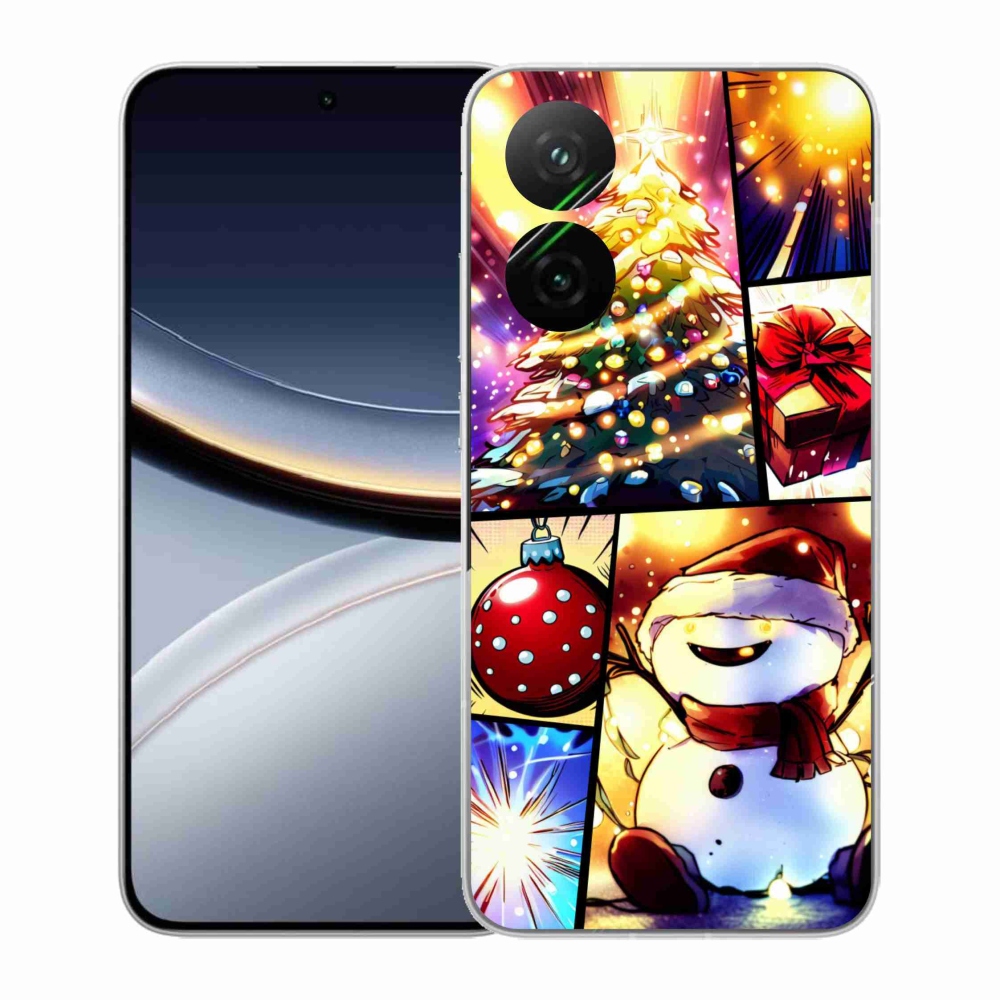 Gél borító mmCase a Xiaomi Poco F7 5G számára - karácsonyi motívumok 1