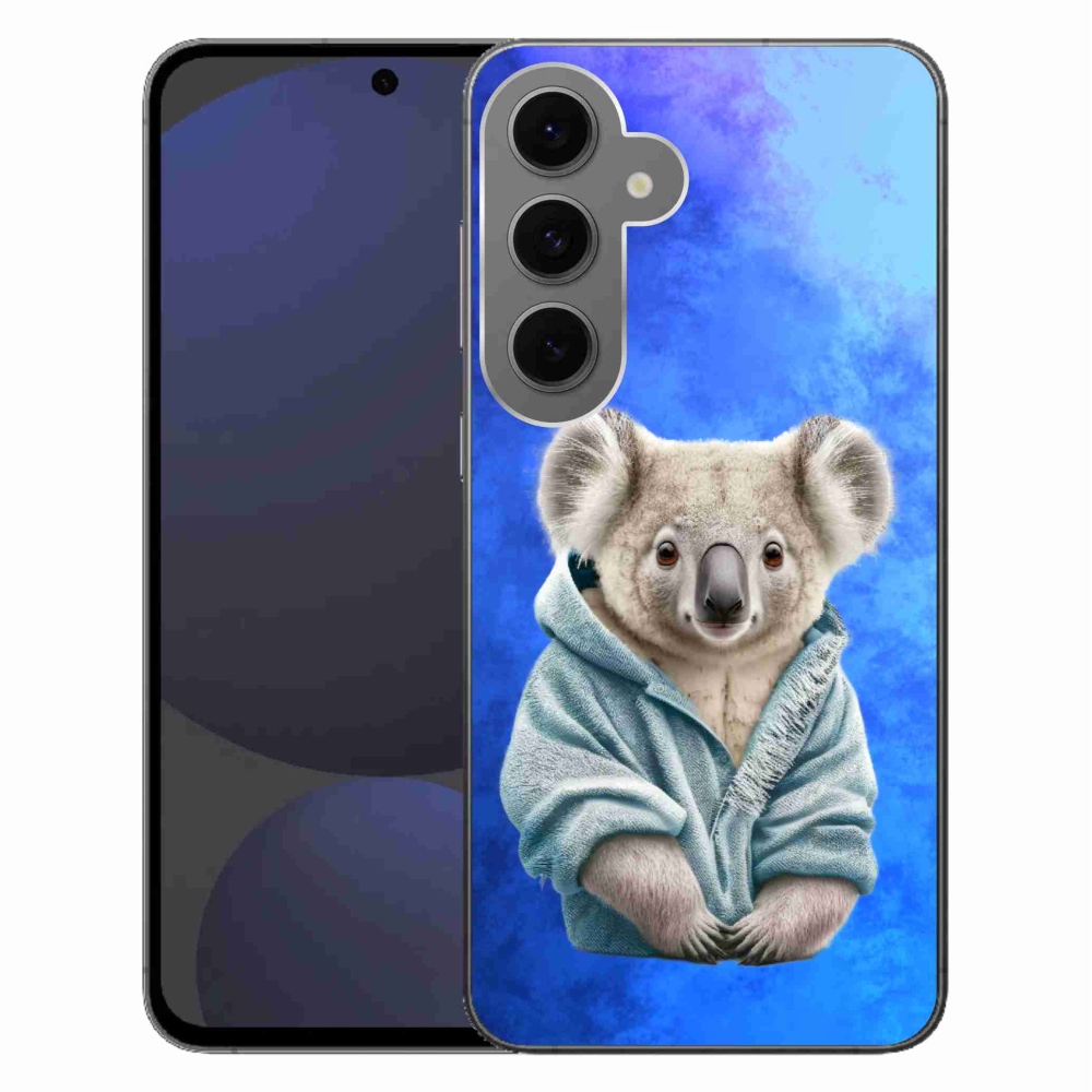 Zselés borítás mmCase Samsung Galaxy S24 FE készülékhez - koala pulóverben