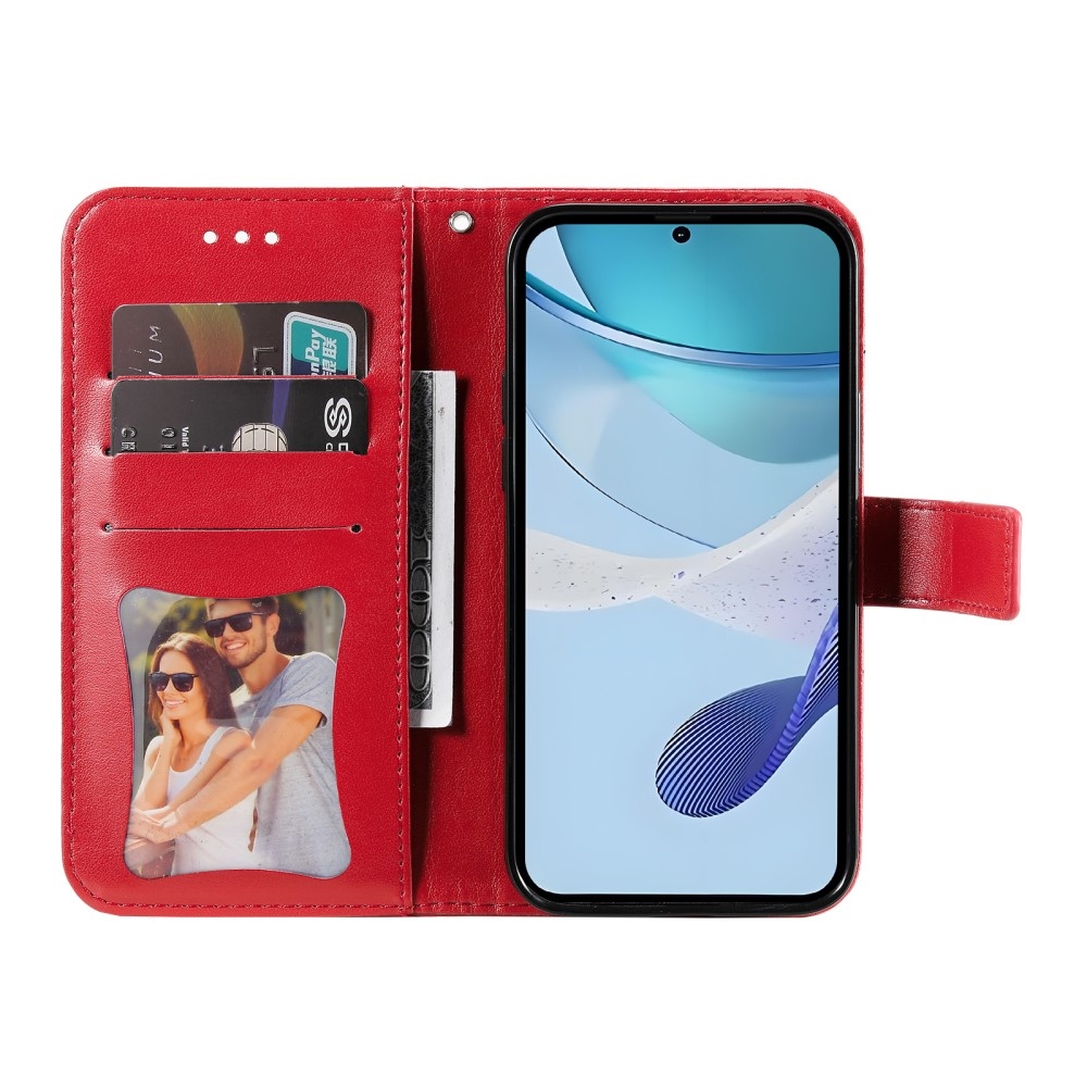 Mandala könyvtáska a Realme C75 készülékhez - piros