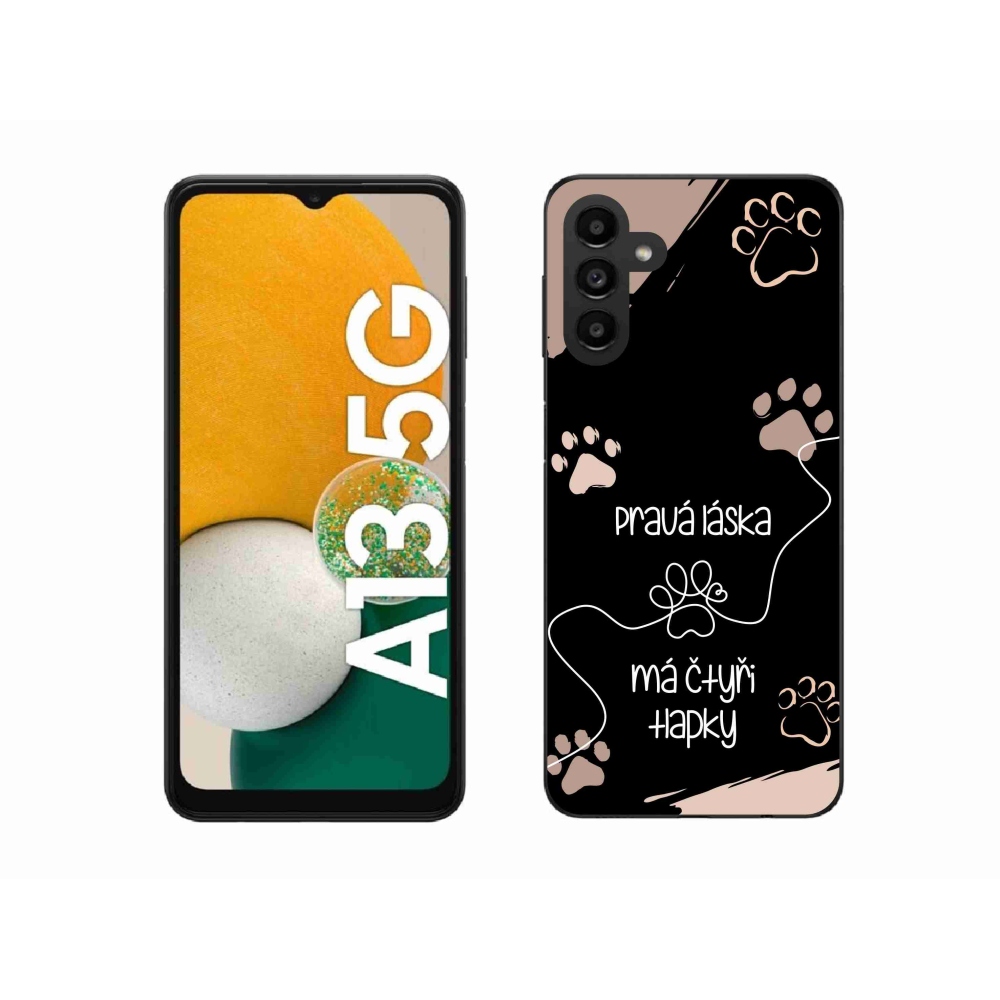 Gél borítás mmCase Samsung Galaxy A13 5G - kutya motívum 1 fekete háttér