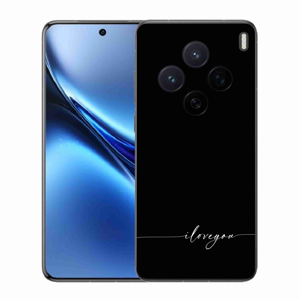 Gél borító mmCase a Vivo X200 5G készülékhez - Szeretlek fekete háttérrel