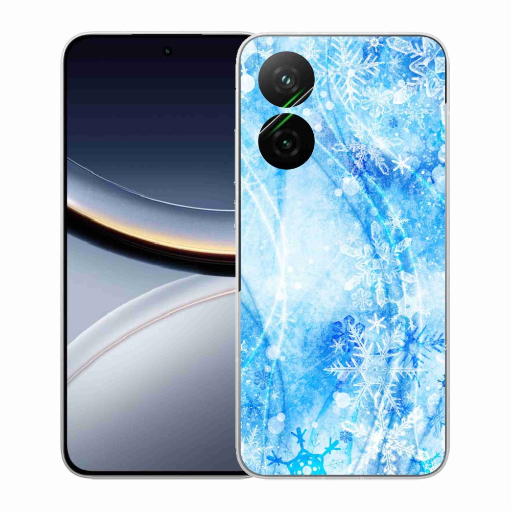 Gél borítás mmCase a Xiaomi Poco F7 5G számára - hópelyhek